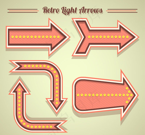 霓虹灯装饰箭头