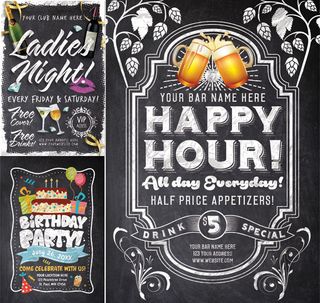 黑板报生日海报