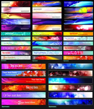 潮流纹理横幅,背景元素