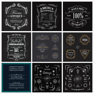 花纹边框装饰元素,免抠元素