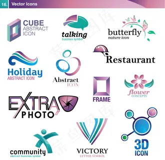 炫彩科技图标,免抠元素,背景元素