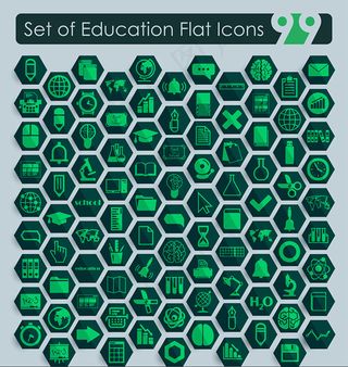 线性绿色线性图标,免抠元素