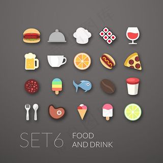 快餐美食图标,免抠元素