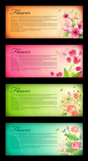 唯美花朵宣传展板