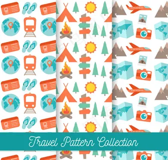旅行元素无缝背景
