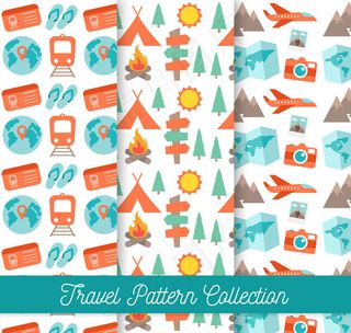 旅行元素无缝背景