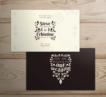 创意婚礼邀请卡片