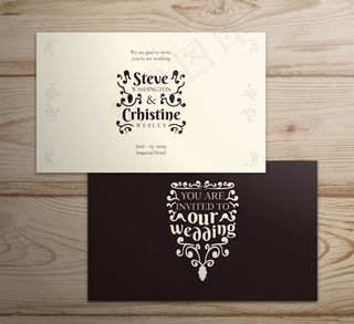 创意婚礼邀请卡片