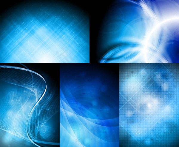 蓝色光线背景,背景元素