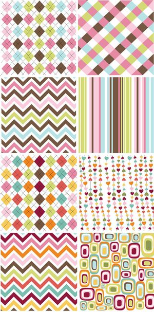 抽象格子花背景,背景元素