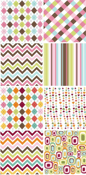 抽象格子花背景,背景元素