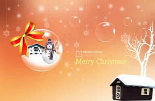 清新素雅圣诞背景,背景元素