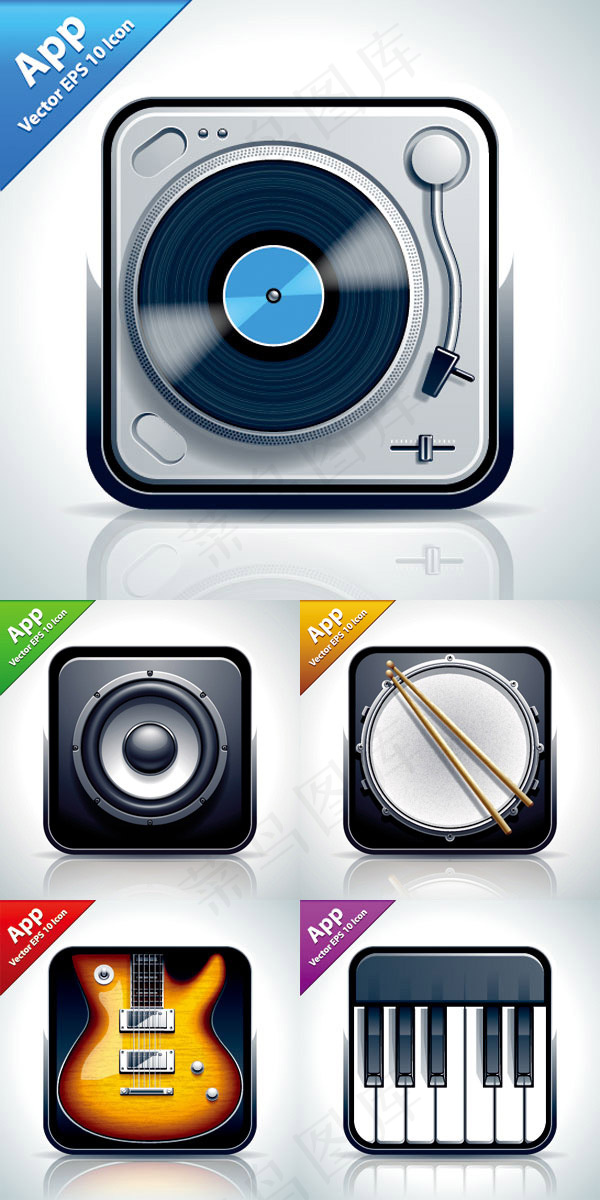 APP音乐图标,免抠元素
