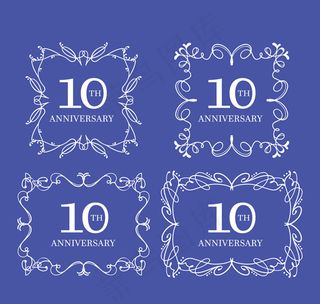 十周年花纹框架