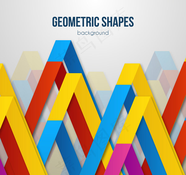 彩色抽象三角背景