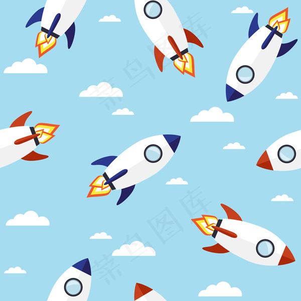 火箭无缝背景