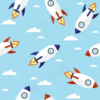 火箭无缝背景