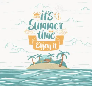 夏季度假岛屿海报