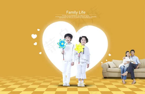 手拿风车的孩子