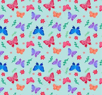 蝴蝶和花朵背景