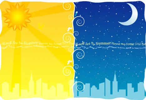 黑夜与白昼插画