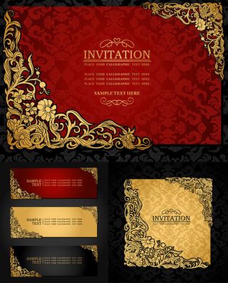 金属边框花纹卡片