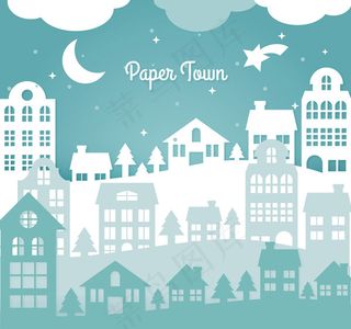 小城风景剪贴画