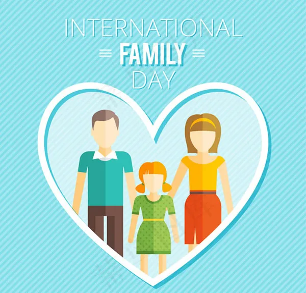 国际家庭日贺卡ai矢量模版下载
