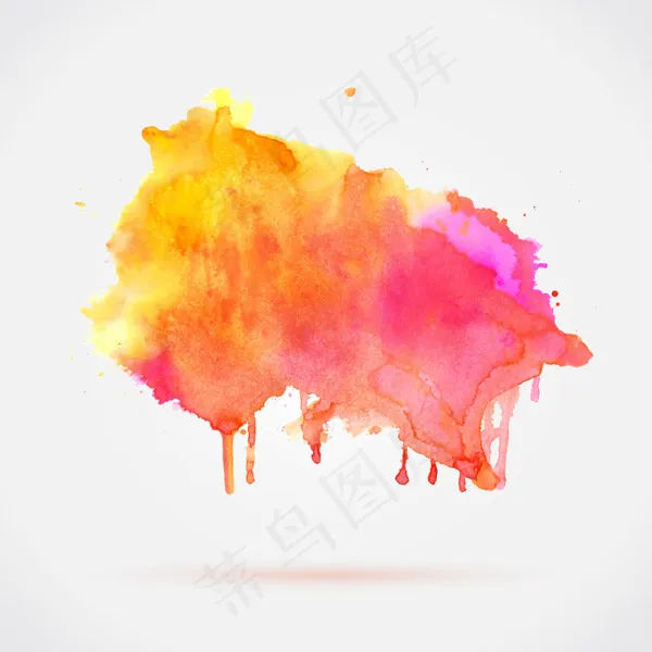 缤纷水彩墨迹eps,ai矢量模版下载