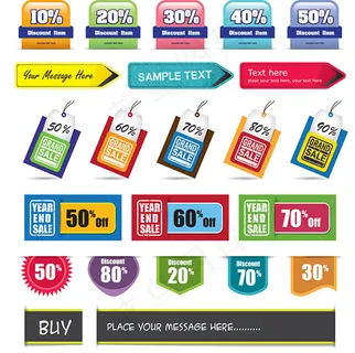 打折促销标签,免抠元素