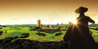 地产风景骑士海报