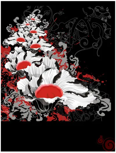 矢量花卉ai矢量模版下载
