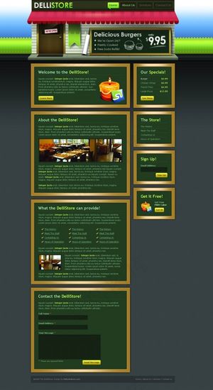 绿色系网站界面