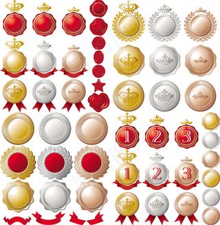 金银铜奖牌图标,免抠元素