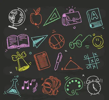粉笔绘校园元素 粉笔绘校园元素