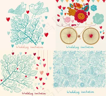 手绘婚礼邀请卡