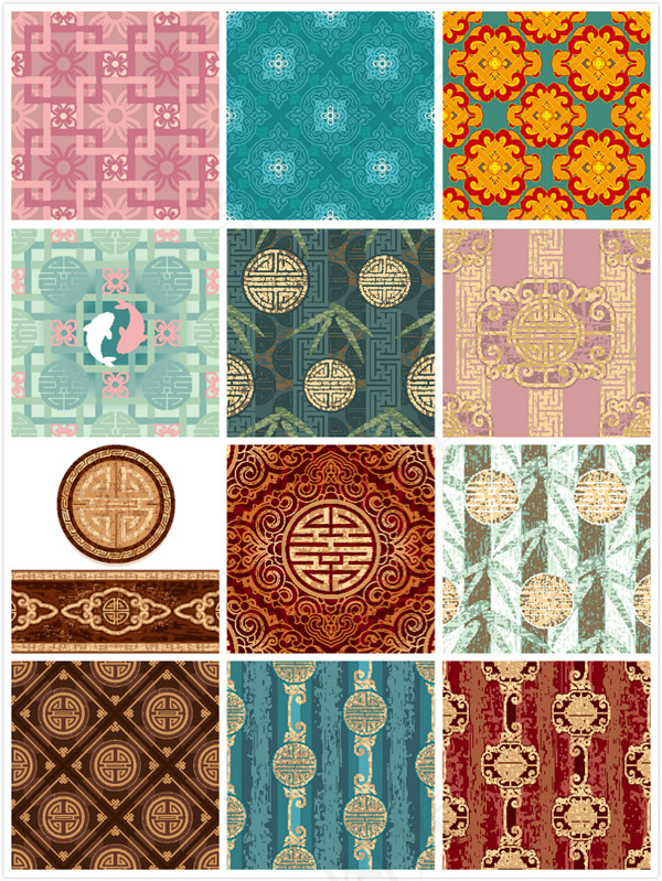 中国风花纹底纹