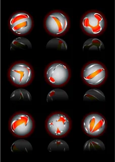 3D水晶按钮图标