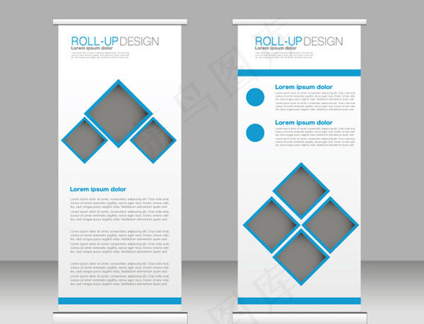 蓝色企业活动展板