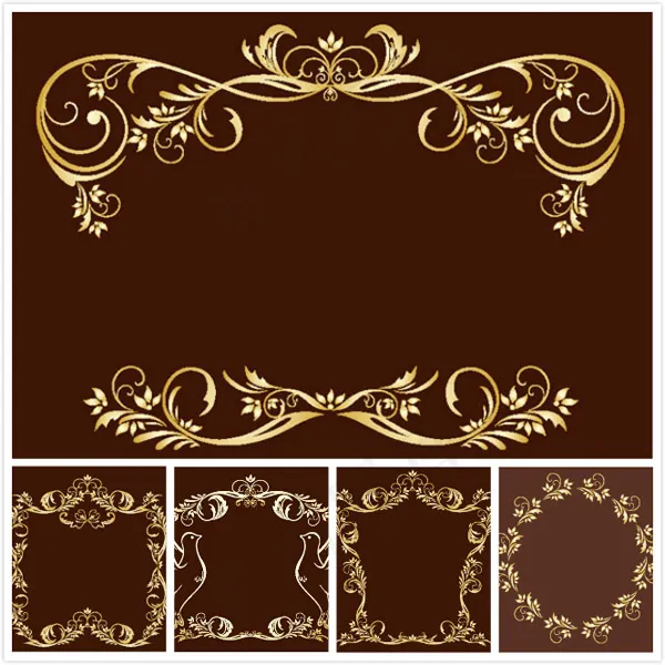 复古欧式花纹花边eps,ai矢量模版下载