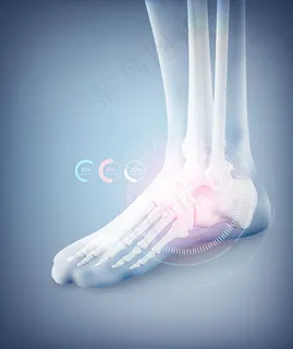 人物足部X光科技,背景元素 人物足部X光科技,背景元素
