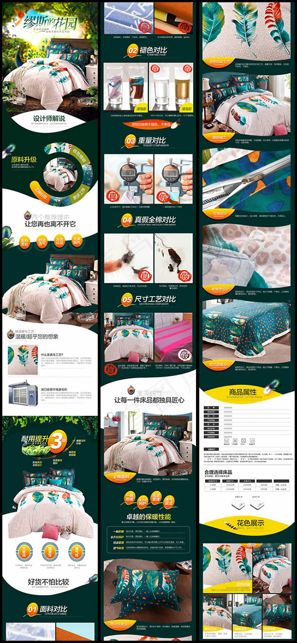 家纺四件套详情页(790X15859(DPI:72))psd模版下载