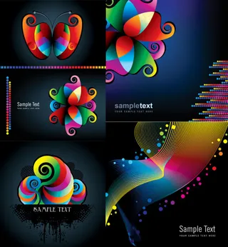 幻彩图形背景矢量,背景元素