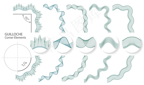 防伪花纹边框eps,ai矢量模版下载