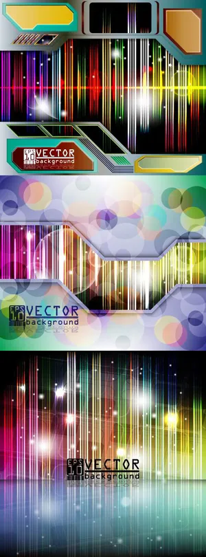 彩线荧光背景,背景元素