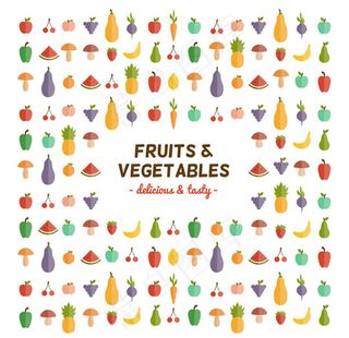 水果蔬菜无缝背景