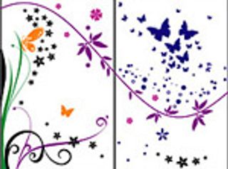 矢量动感时尚花纹