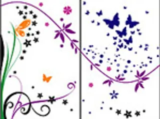 矢量动感时尚花纹