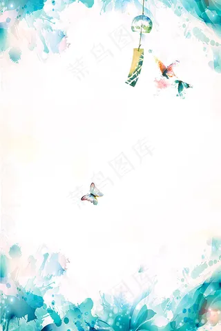 水彩春季背景