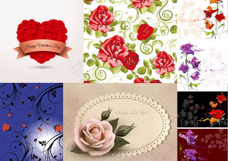 玫瑰花边框创意